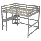 Full Loft Bed with Desk ,Shelves and Ladder