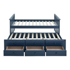 Twin Captain Bed with Trundle and Three Drawers