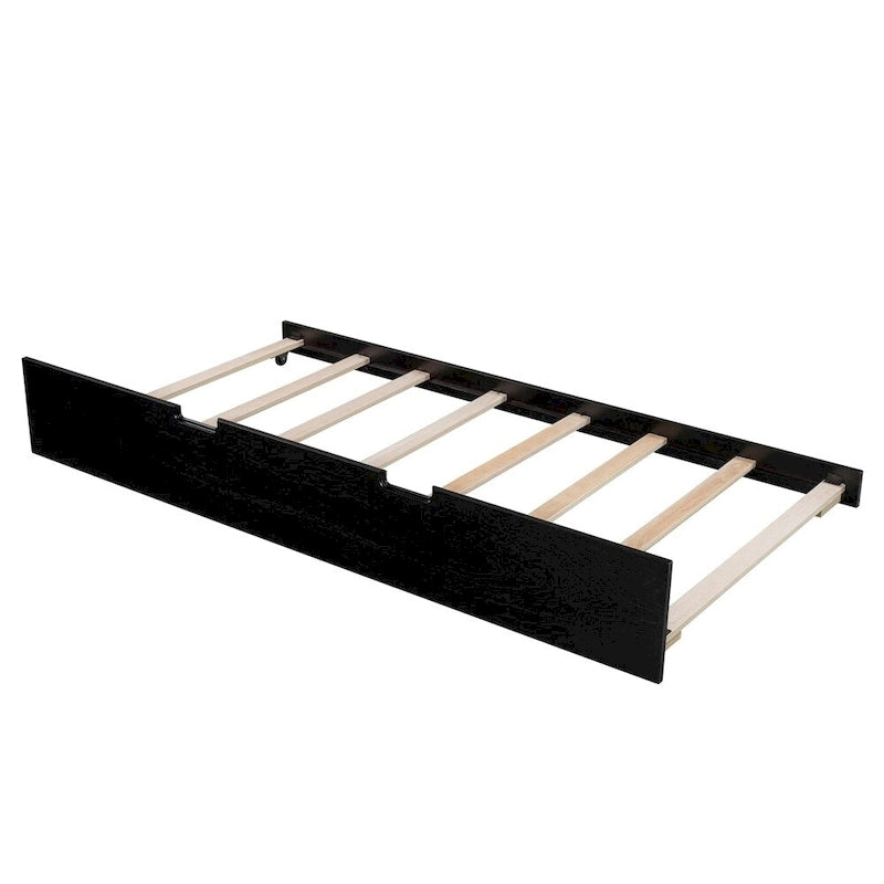 Twin Wooden Daybed with Trundle Bed , Sofa Bed for Bedroom Living Room