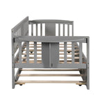 Twin Wooden Daybed with Trundle Bed , Sofa Bed for Bedroom Living Room