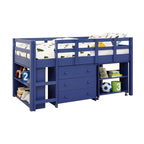 Twin Size Loft Bed with Desk Low Study Kids Twin Loft Bed with Storage Pine Wood Loft Bed for Kids Twin Loft Bed with Cabinet