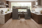 Twin Size Wooden Loft Bed with Wardrobe and Staircase, Desk and Storage Drawers and Cabinet in 1