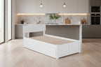 Orlando Platform Bed with Footboard and Twin Trundle Bed