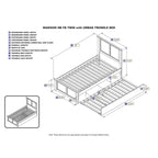 Platform Bed with Matching Footboard and Twin Trundle