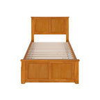 Platform Bed with Matching Footboard and Twin Trundle