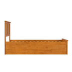 Platform Bed with Matching Footboard and Twin Trundle