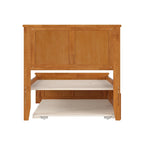 Platform Bed with Matching Footboard and Twin Trundle