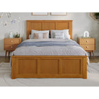 Platform Bed with Matching Footboard and Twin Trundle