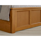 Platform Bed with Matching Footboard and Twin Trundle