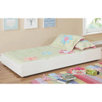 Transitional Twin Wood Underbed Trundle with Casters