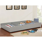 Transitional Twin Wood Underbed Trundle with Casters