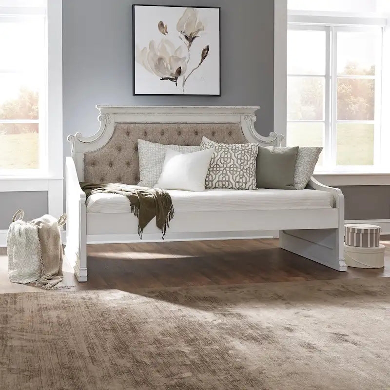 Antique White Twin Daybed without Trundle