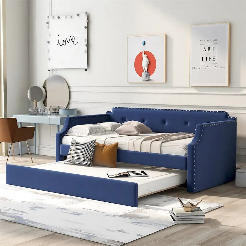 Twin Upholstered Daybed with Trundle