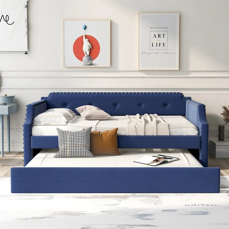 Twin Upholstered Daybed with Trundle