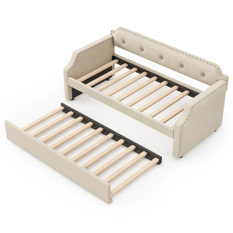 Twin Upholstered Daybed with Trundle