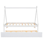Twin size Tent Floor Bed with Trundle