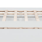 Modern Farmhouse Style Wooden Full Size Platform Bed Frame with Twin Size Trundle Bed