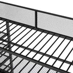 Twin Size Metal Loft Bed with 4-Tier Shelves and Storage, Twin Loft Bed Frame for Dorm, Boys & Girls, Teens
