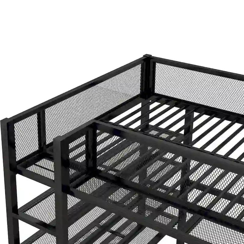 Full Loft Bed with Four Shelves