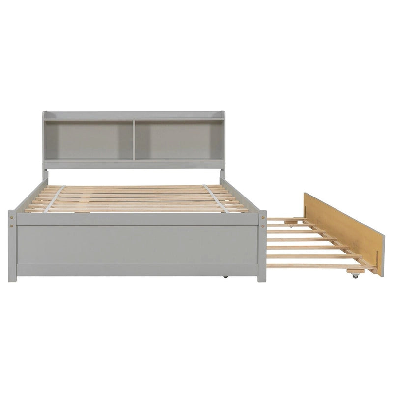 Full Bed with Trundle,Bookcase