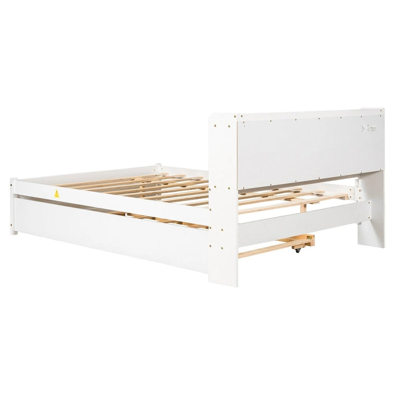Full Bed with Trundle,Bookcase