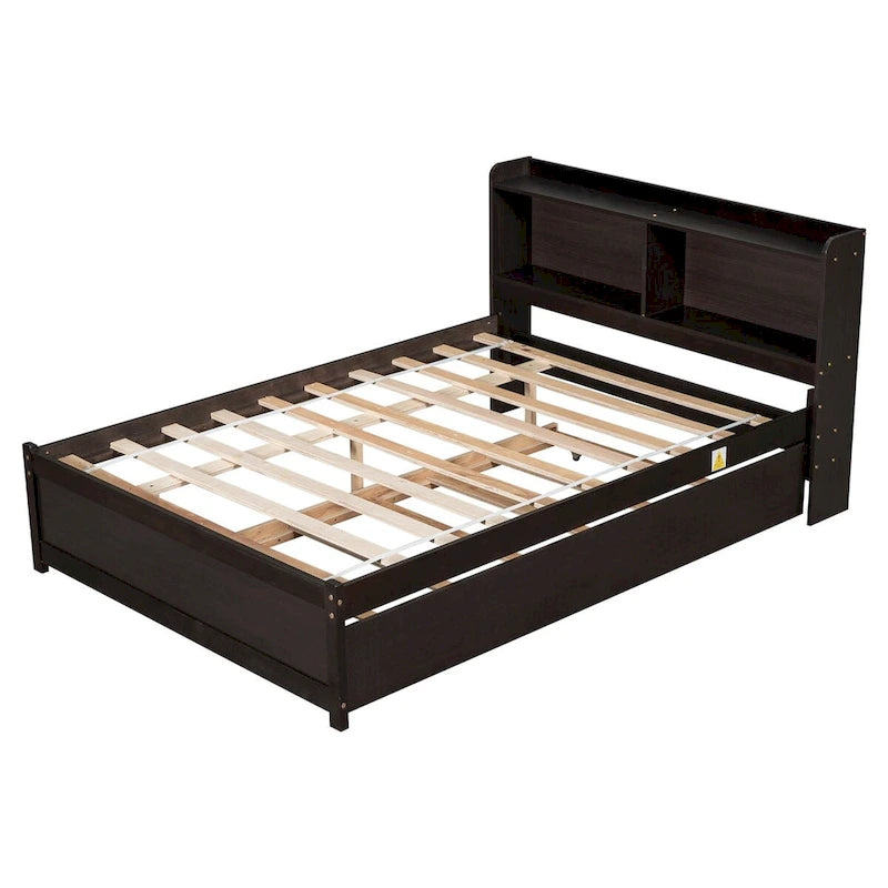 Full Bed with Trundle,Bookcase
