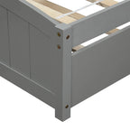 Twin Size Solid Wood Bedroom Platform Bed with Trundle