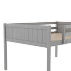 Wood Low Loft Bed w/Ladder,Ladder Can Be Placed On The Left Or Right